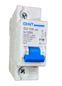 Interruptor Termomagnético CHINT DZ158-125 1P 125A 6kA – Código 070111125CH