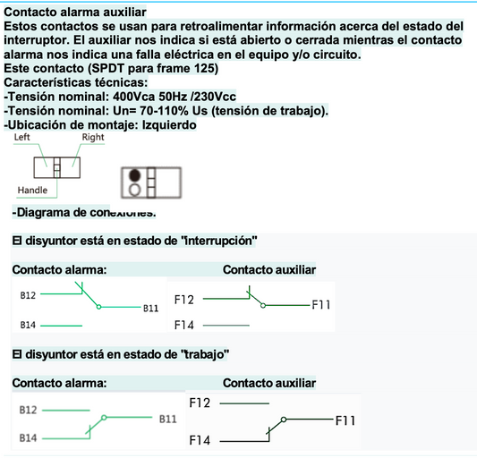 Contacto Auxiliar + Alarma CHINT NM1-125 Lado Izquierdo AX/AL-L – Código 0721002012CH