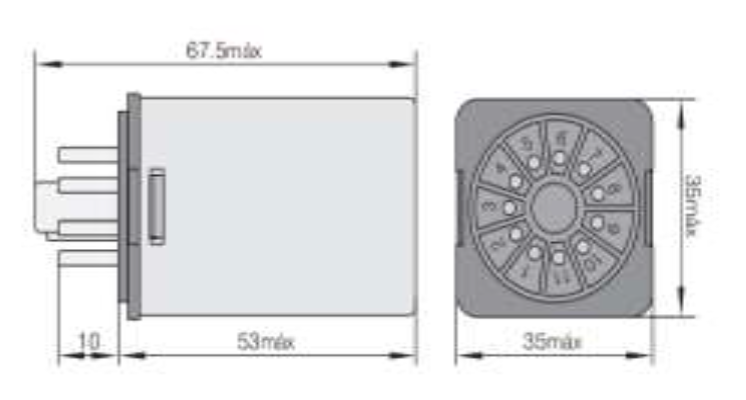 Relé Undecal CHINT JMK 3P-I 24VDC 3NA/3NC 10A con Indicador Mecánico – Código 053311024CH