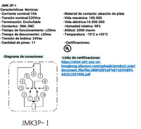 Relé Undecal CHINT JMK 3P-I 24VAC 3NA/3NC 10A con Indicador Mecánico – Código 053311124CH