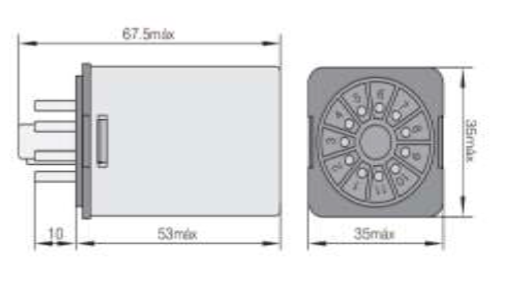 Relé Undecal CHINT JMK3P-I AC 48V – 3NA/3NC 10A – Código 053311048CH