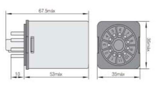 Relé Undecal CHINT JMK3P-I AC 48V – 3NA/3NC 10A – Código 053311048CH