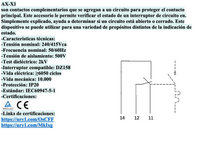 Contacto Auxiliar Lateral CHINT AX-1 para Interruptor DZ158 – Código 07050016CH