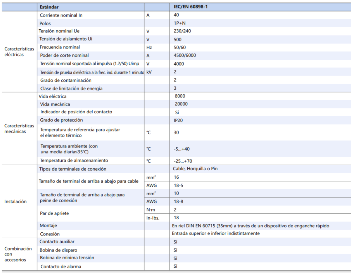 Interruptor Termomagnético CHINT NBH8-40H 1P+N 4A 6kA Curva C – Código 070111004CH