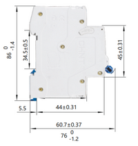 Interruptor Termomagnético CHINT NBH8-40H 1P+N 1A 6kA Curva B – Código 070351101CH