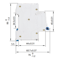 Interruptor Termomagnético CHINT NBH8-40H 1P+N 4A 6kA Curva B – Código 070351104CH