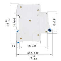 Interruptor Termomagnético CHINT NBH8-40H 1P+N 10A 6kA Curva B – Código 070351110CH