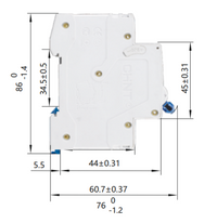 Interruptor Termomagnético CHINT NBH8-40H 1P+N 32A 6kA Curva B – Código 070351132CH