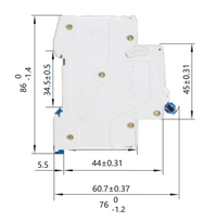 Interruptor Termomagnético CHINT NBH8-40H 1P+N 40A 6kA Curva B – Código 070351140CH