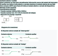 Contacto Auxiliar + Contacto de Alarma CHINT NM1-63 Izquierdo AX/AL – Código 0721002006CH