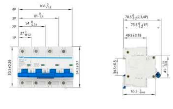 Interruptor Termomagnético CHINT DZ158-125 1P 100A 6kA – Código 070111100CH