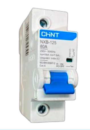 Interruptor Termomagnético CHINT NXB-125H 1P 80A 10kA Curva C – Código 07031180CH