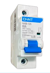 Interruptor Termomagnético CHINT NXB-125H 1P 80A 10kA Curva C – Código 07031180CH