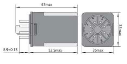 Relé Encapsulado CHINT JMK2P-I 2P 110V AC 10A – Código 053308110CH