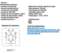 Relé Encapsulado CHINT JMK2P-I 2P 24V DC 10A – Código 053308124CH