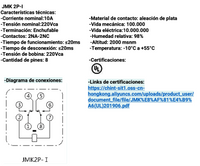 Relé Encapsulado CHINT JMK2P-I 2P 220V AC 10A – Código 053308220CH
