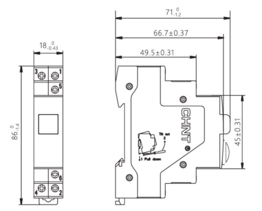Pulsador CHINT NP9-21/1 Verde 230V 2NA+1NC Sin Indicador – Código 2506504CH