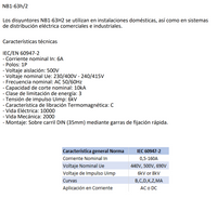 Interruptor Termomagnético Industrial CHINT NB1-63H 1P 6A 10kA Curva C – Código 07036106CH