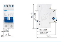 Conmutador Manual de Red CHINT NZK1-32 1P 32A Posiciones 1-0-2 – Código 1701132CH