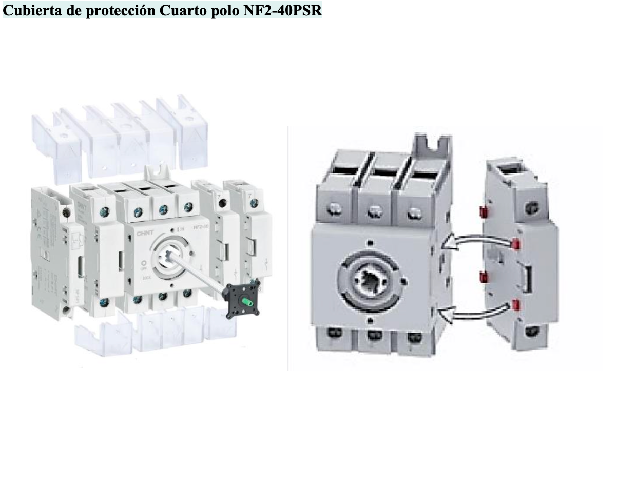 Módulo de 4to Polo para Seccionador CHINT 40A Modelo NF2-40PSR – Código 1709286440CH