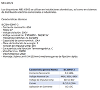 Interruptor Termomagnético Industrial CHINT NB1-63H 1P 63A 10kA Curva C – Código 07036163CH