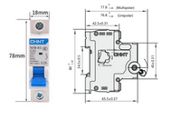 Interruptor Termomagnético CHINT NXB-63H 1P 50A 10kA Curva D – Código 07033150CH