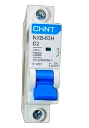Interruptor Termomagnético CHINT NXB-63H 1P 2A 10kA Curva D – Código 07033102CH