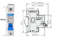 Interruptor Termomagnético CHINT NXB-63H 1P 32A 10kA Curva D – Código 07033132CH