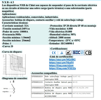 Interruptor Termomagnético CHINT NXB-63H 1P 32A 10kA Curva D – Código 07033132CH