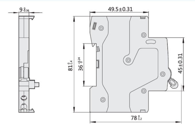 Contacto Auxiliar Lateral CHINT AX-5 1NA+1NC para Diferenciales Serie NL – Código 07050018CH