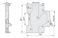 Contacto Auxiliar Lateral CHINT AX-5 1NA+1NC para Diferenciales Serie NL – Código 07050018CH