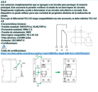 Contacto Auxiliar Lateral CHINT AX-5 1NA+1NC para Diferenciales Serie NL – Código 07050018CH