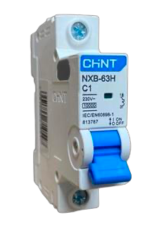 Interruptor Termomagnético CHINT NXB-63H 1P 1A 10kA Curva C – Código 07031101CH