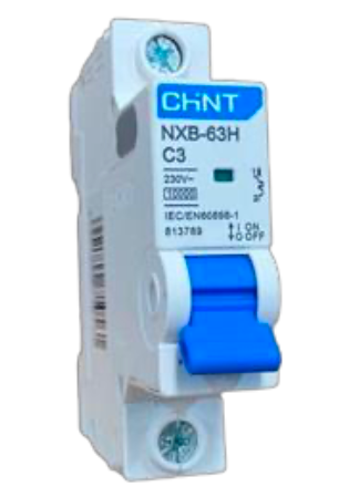 Interruptor Termomagnético CHINT NXB-63H 1P 3A 10kA Curva C – Código 07031103CH