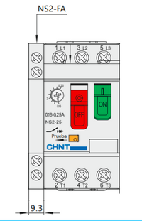 Contacto Auxiliar y de Alarma Lateral CHINT NS2-FA1010 1NA+1NA para Guardamotor – Código 09050612CH