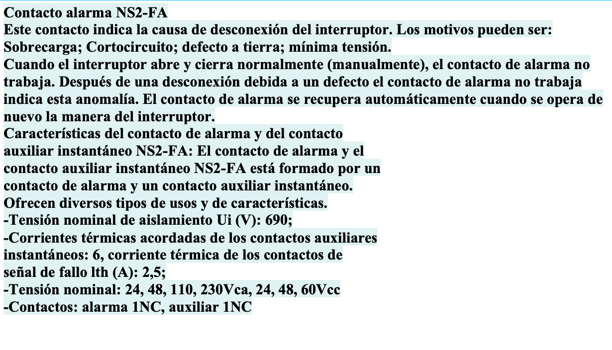 Contacto Auxiliar y de Alarma Lateral CHINT NS2-FA0101 1NC+1NC para Guardamotor – Código 09050610CH