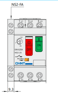 Contacto Auxiliar y de Alarma Lateral CHINT NS2-FA0110 1NA+1NC para Guardamotor – Código 09050611CH