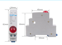 Piloto LED Modular CHINT ND9-1 Rojo 24V AC/DC Riel DIN – Código 25075022CH