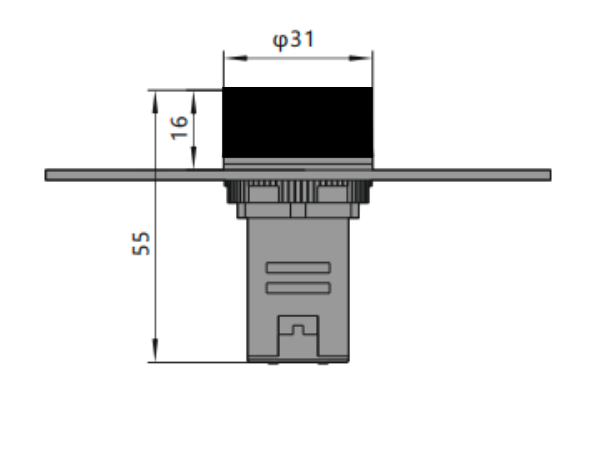 Bocina Zumbador Compacto CHINT ND16-22F/2 Ø22mm 24V AC/DC Negro – Código 2506056CH