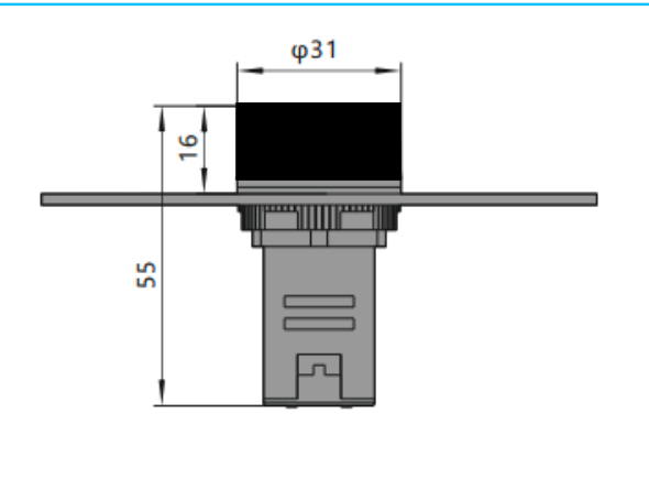 Bocina Zumbador Compacto CHINT ND16-22F/2 Ø22mm 220V AC Negro – Código 2506057CH