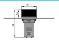 Bocina Zumbador Compacto CHINT ND16-22F/2 Ø22mm 220V AC Negro – Código 2506057CH