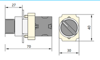 Selector Manilla Larga Metálico CHINT NP2-BJ41 2 Posiciones Retorno 1NA – Código 2508112CH