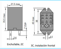 Mini Relé Industrial CHINT JZX-22F Bobina 220V AC 3 Contactos (3PDT) con LED – Código 0533080033CH