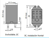 Mini Relé Industrial CHINT JZX-22F Bobina 24V AC 3 Contactos (3PDT) con LED – Código 0533080123CH