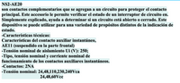 Contacto Auxiliar Frontal CHINT NS2-AE20 2NA para Guardamotor Serie NS2 – Código 09050320CH