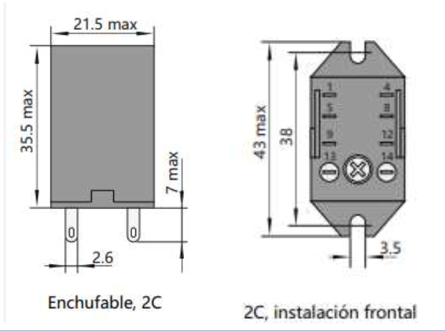 Mini Relé Industrial CHINT JZX-22F Bobina 24V AC 2 Contactos (2PDT) con LED – Código 0533080122CH