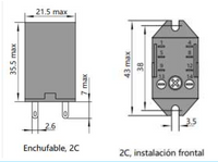 Mini Relé Industrial CHINT JZX-22F Bobina 24V AC 2 Contactos (2PDT) con LED – Código 0533080122CH