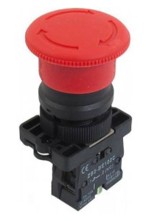 Pulsador Parada de Emergencia "Hongo Grande" Ø60mm CHINT NP2-ES642 Destrabe por Giro 1NC – Código 2503036CH