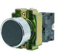 Pulsador Metálico Rasante CHINT NP2-BA21 Negro 1NA – Código 2506104CH