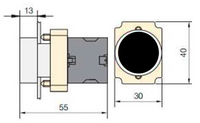 Pulsador Metálico Rasante CHINT NP2-BA21 Negro 1NA – Código 2506104CH
